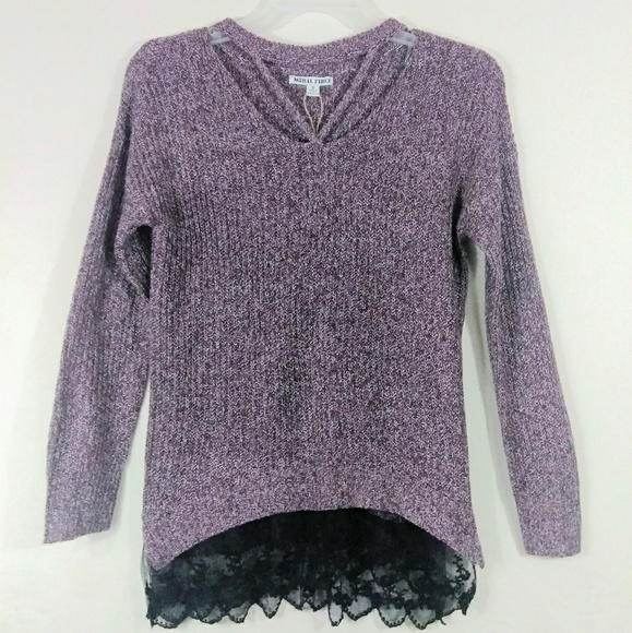 Sweaters - Chunky caged lace oversized sweater